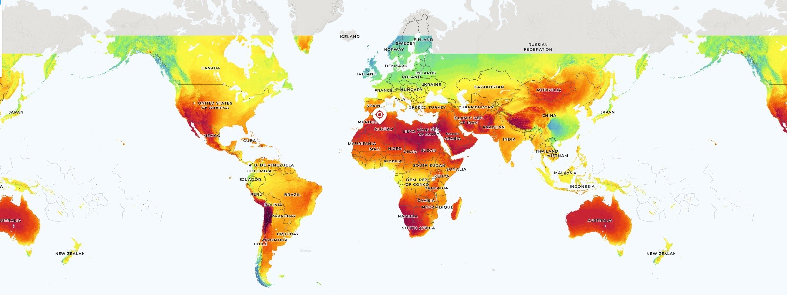 Global solar map visualization